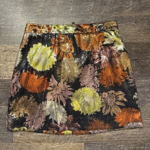 Zara Womens Skirt Size Medium Sequin Floral
